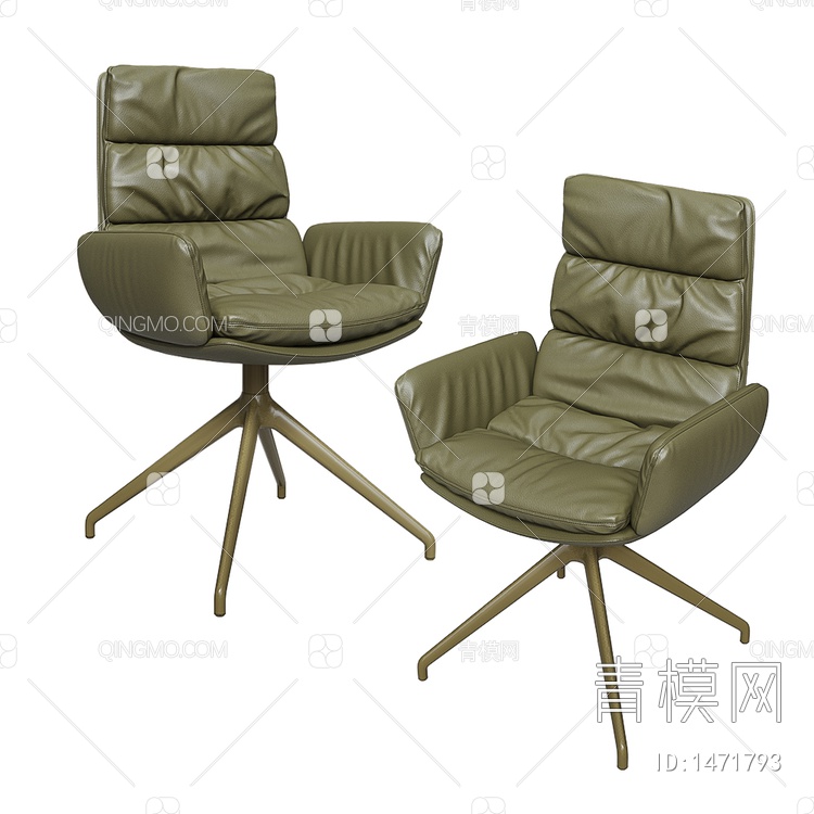 Arva 皮革单椅3D模型下载【ID:1471793】