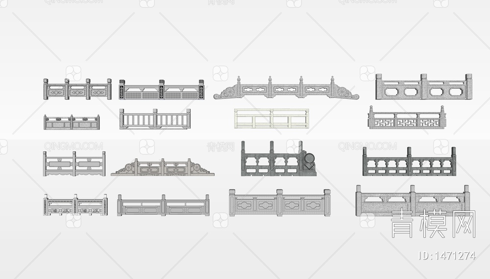 栏杆SU模型下载【ID:1471274】