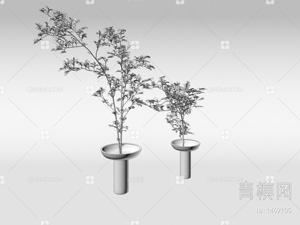 绿植 花瓶3D模型下载【ID:1469105】