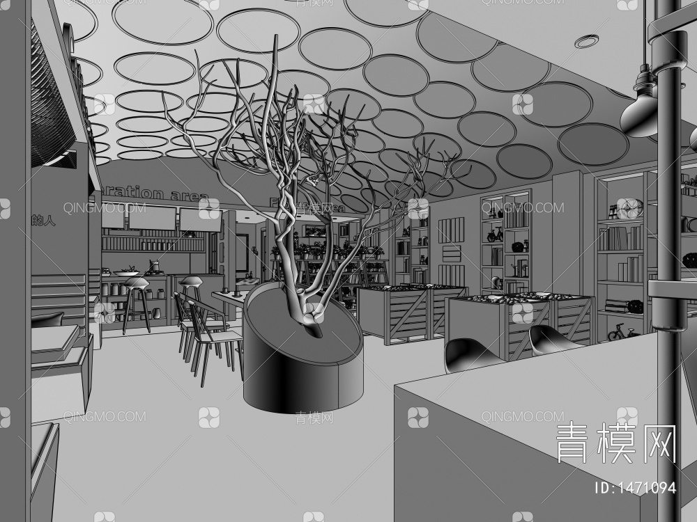 咖啡厅3D模型下载【ID:1471094】