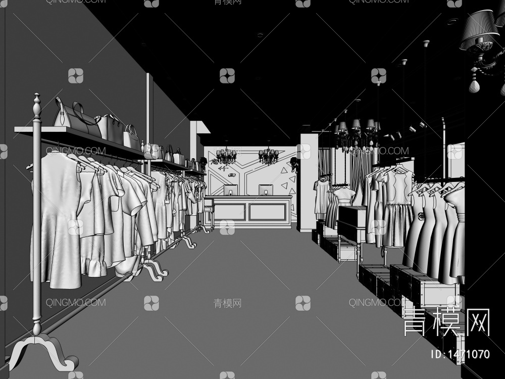 服装店3D模型下载【ID:1471070】