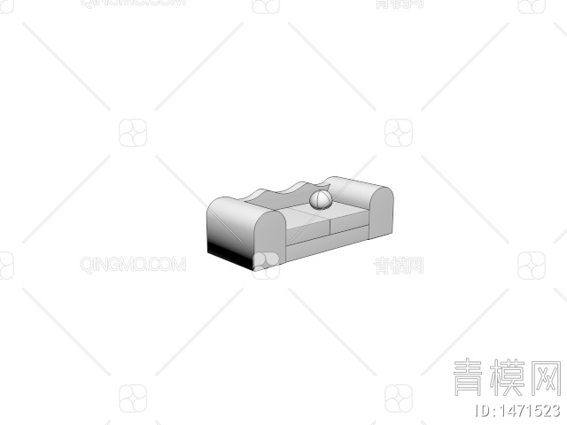 白色沙发 软体沙发3D模型下载【ID:1471523】