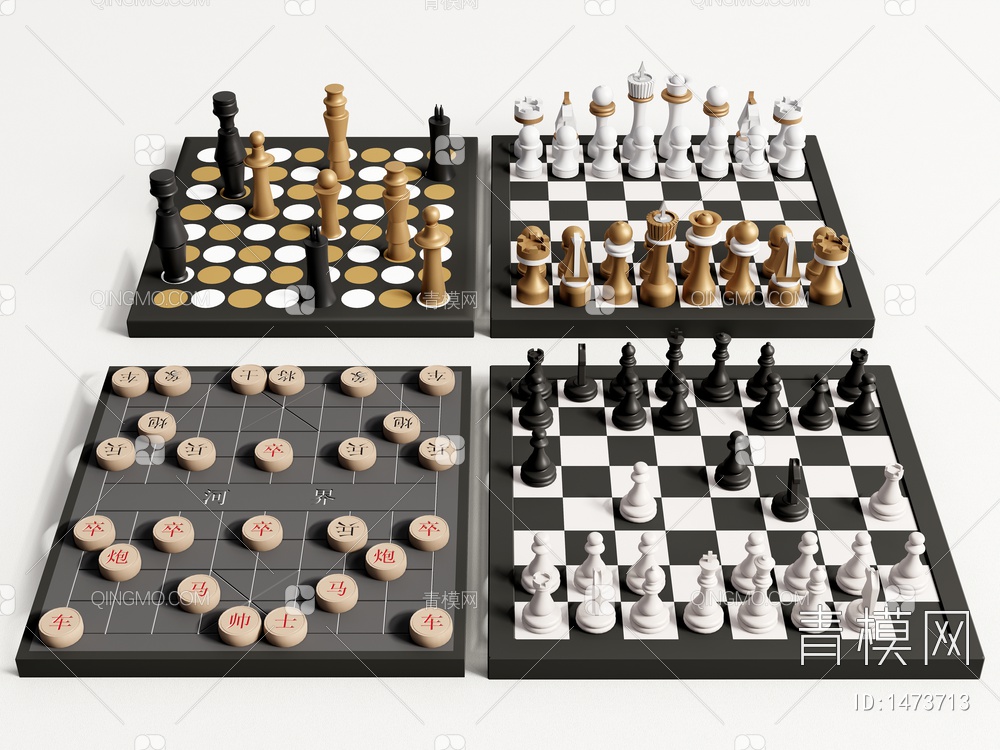 国际象棋 象棋 棋牌3D模型下载【ID:1473713】