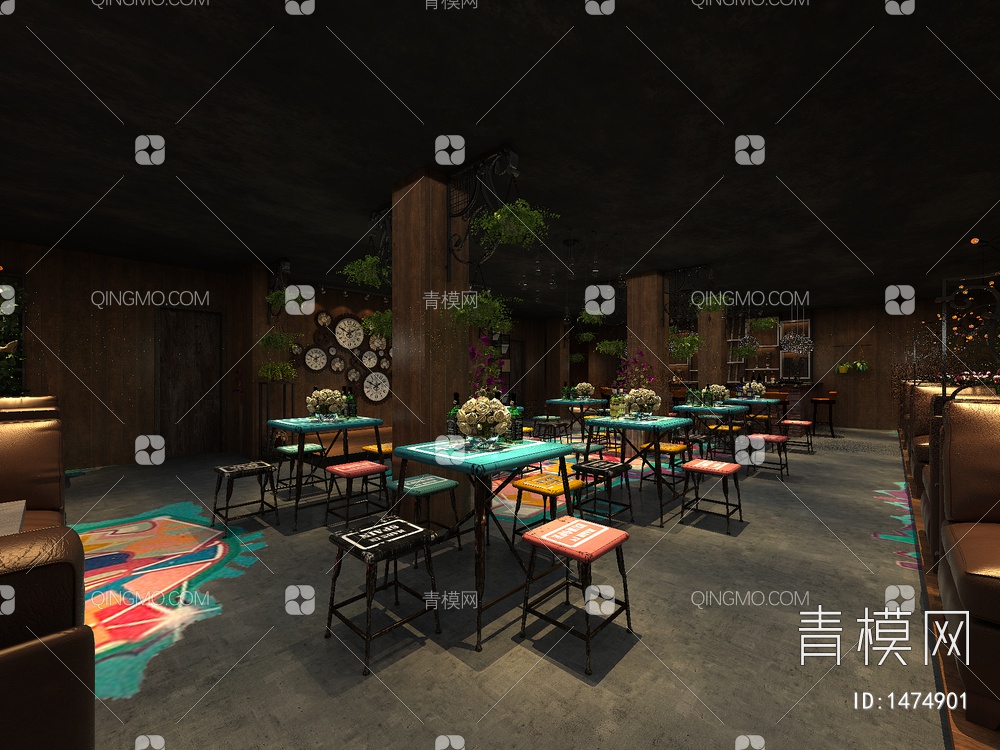 音乐餐吧3D模型下载【ID:1474901】