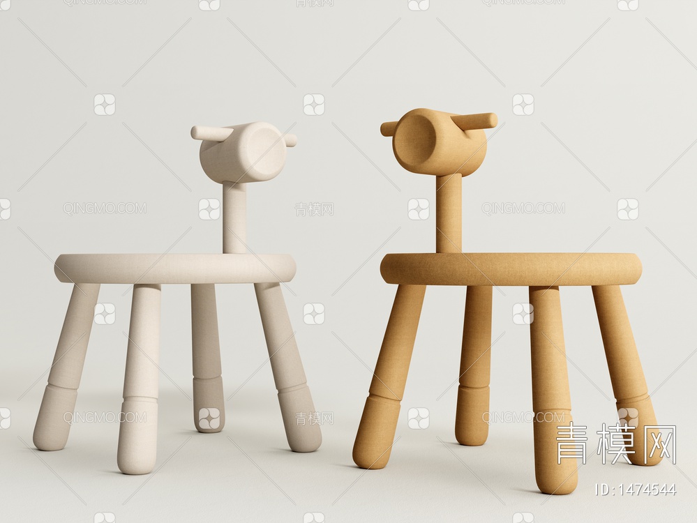 儿童椅 木马椅 儿童座椅3D模型下载【ID:1474544】