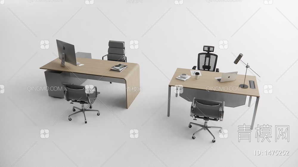 办公桌椅3D模型下载【ID:1475252】