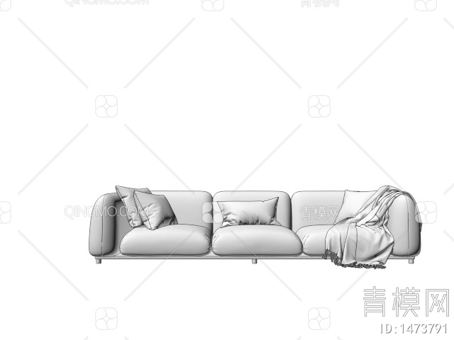 Baxter多人组合沙发 三人沙发3D模型下载【ID:1473791】