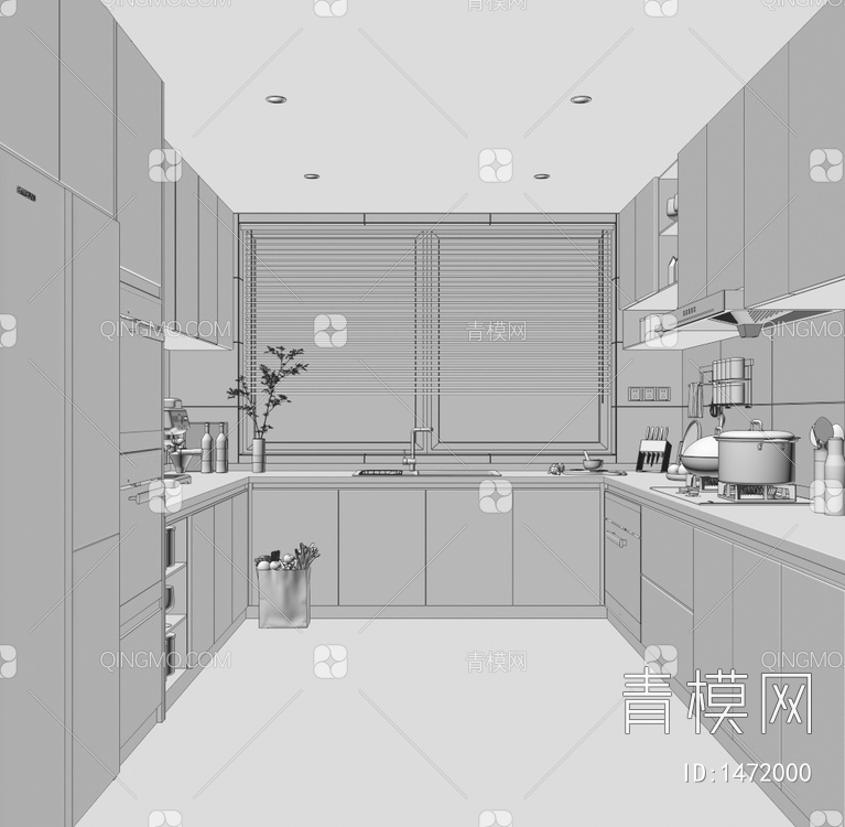 厨房3D模型下载【ID:1472000】