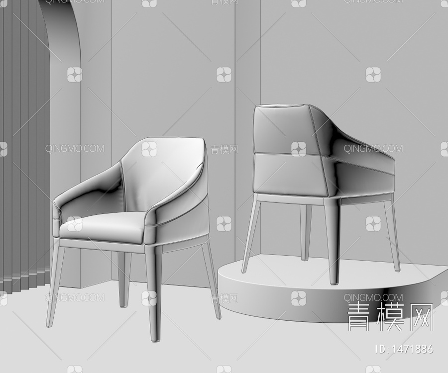 单椅3D模型下载【ID:1471886】