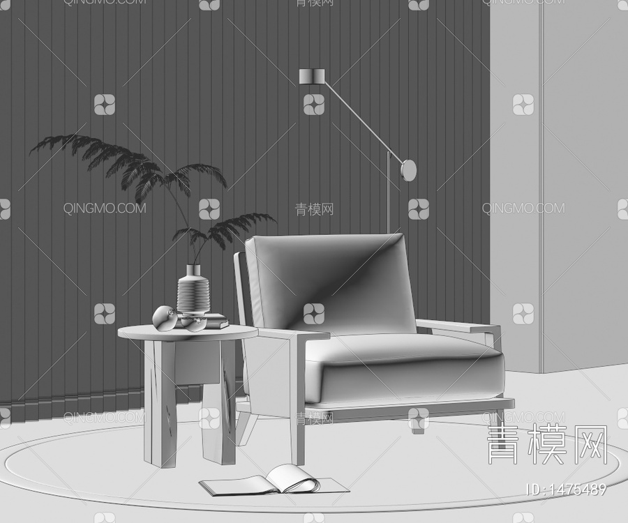休闲椅3D模型下载【ID:1475489】