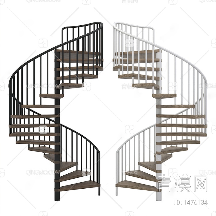 旋转楼梯3D模型下载【ID:1476134】
