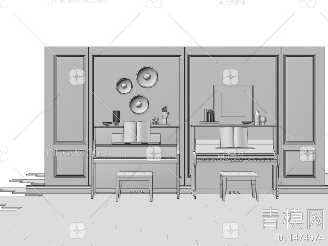 Carod钢琴 电子钢琴3D模型下载【ID:1474574】