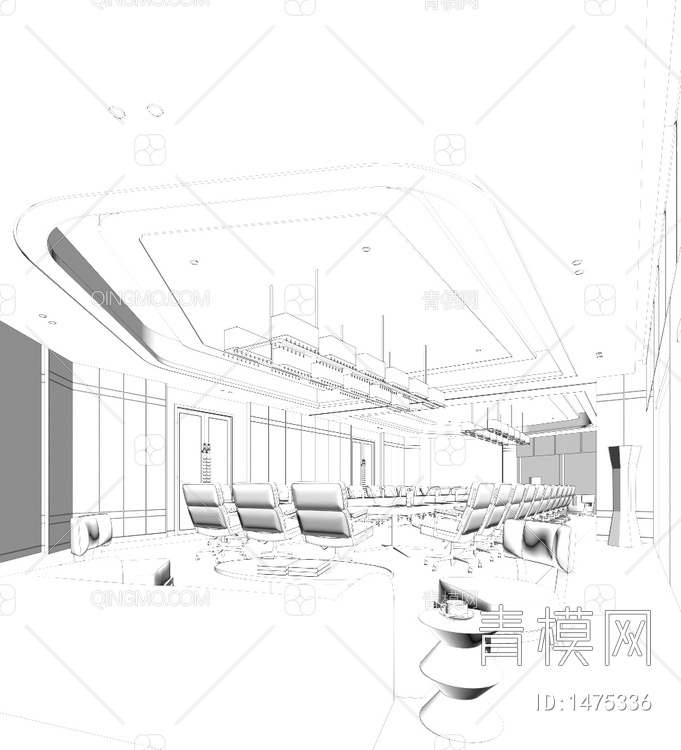 lg-长沙华尔街会所-会议室3D模型下载【ID:1475336】