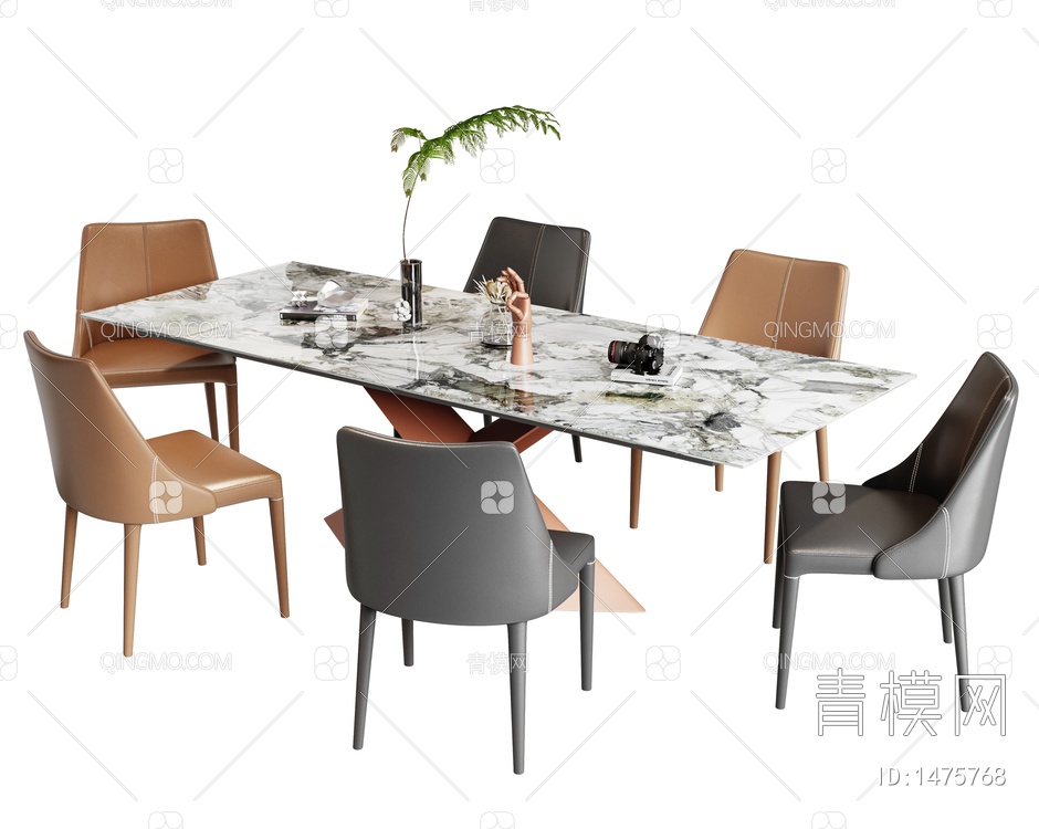 餐桌椅组合3D模型下载【ID:1475768】