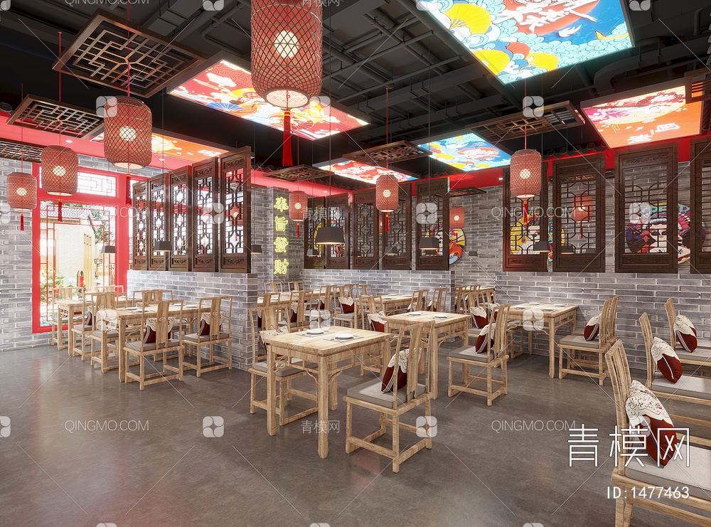 中餐厅3D模型下载【ID:1477463】