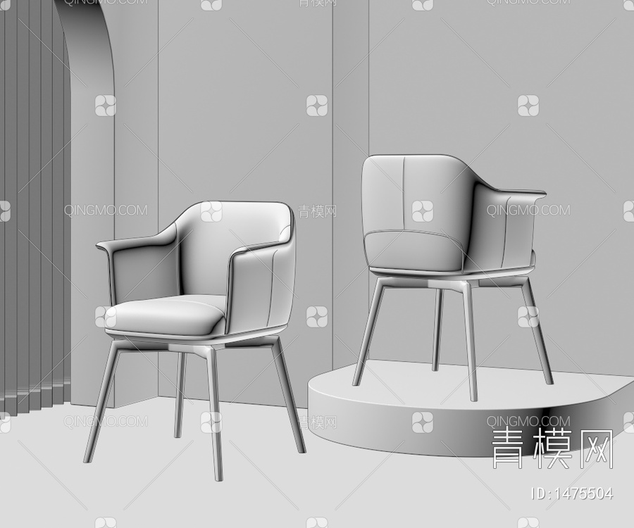 单椅3D模型下载【ID:1475504】