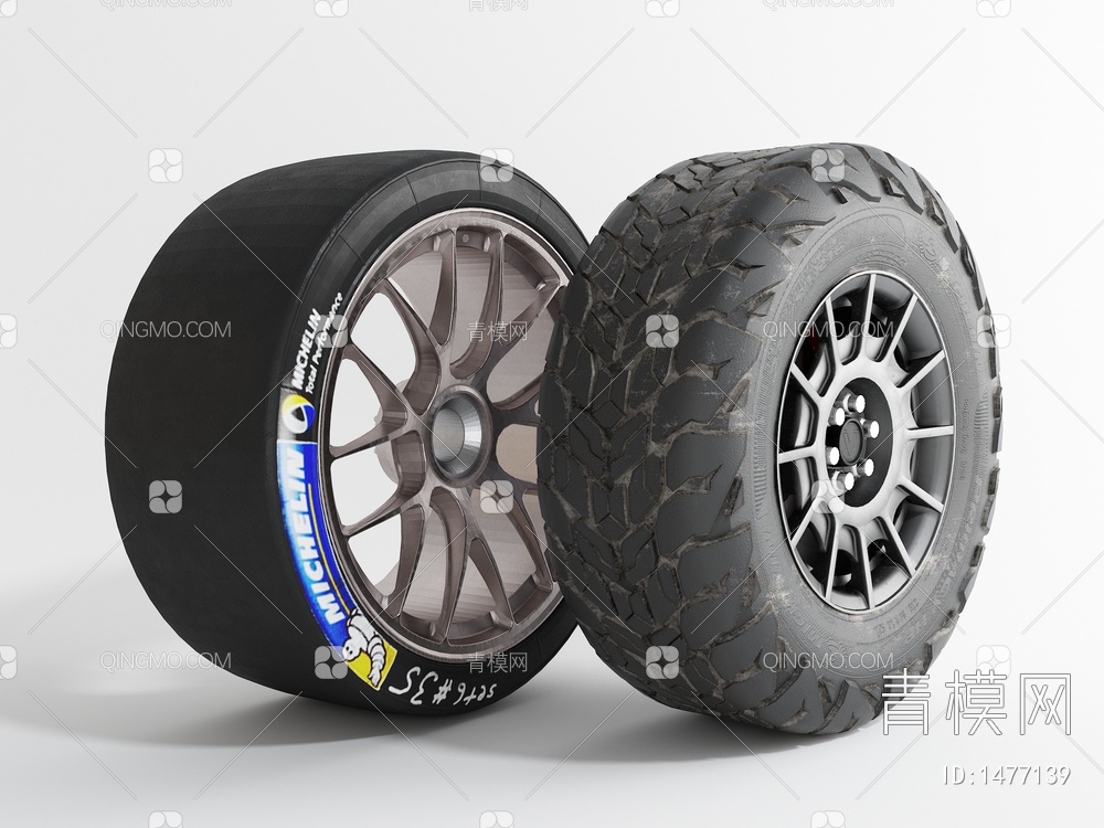 轮毂轮胎3D模型下载【ID:1477139】