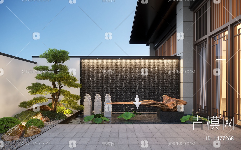 庭院景观3D模型下载【ID:1477268】