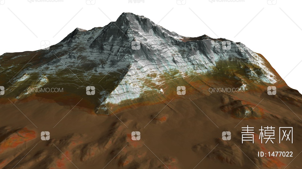 山地景观 山脉地形 景观地形 山峰 山坡 高山背景SU模型下载【ID:1477022】