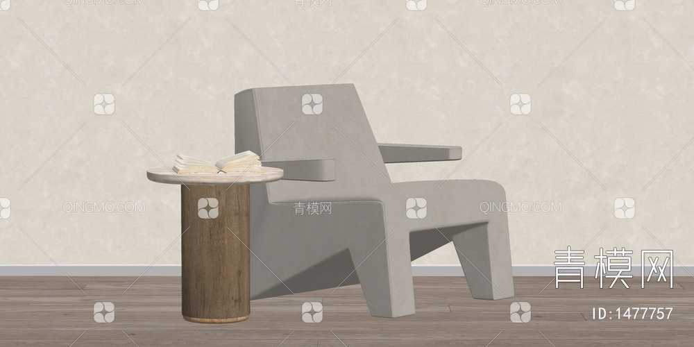 单人沙发 休闲椅SU模型下载【ID:1477757】