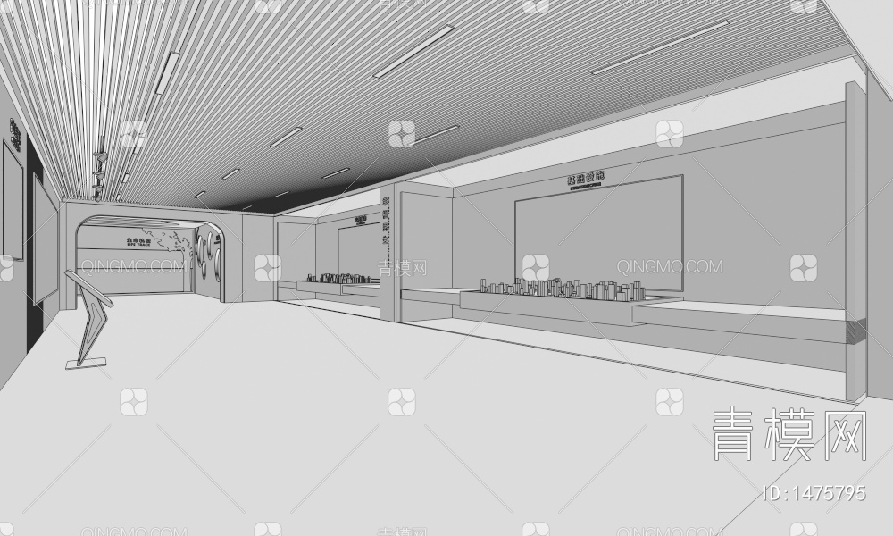 民生服务展厅 数字沙盘 互动触摸一体机 智能家居3D模型下载【ID:1475795】