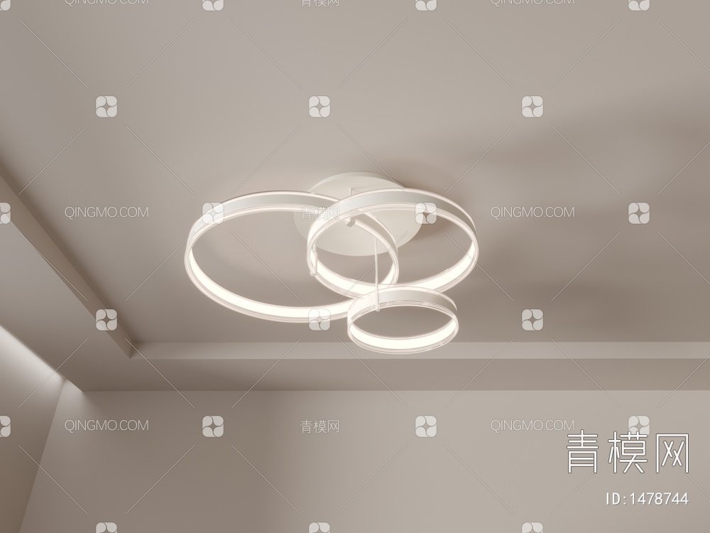 创意吸顶灯 卧室灯 客厅灯 餐厅吊灯组合-VR3D模型下载【ID:1478744】