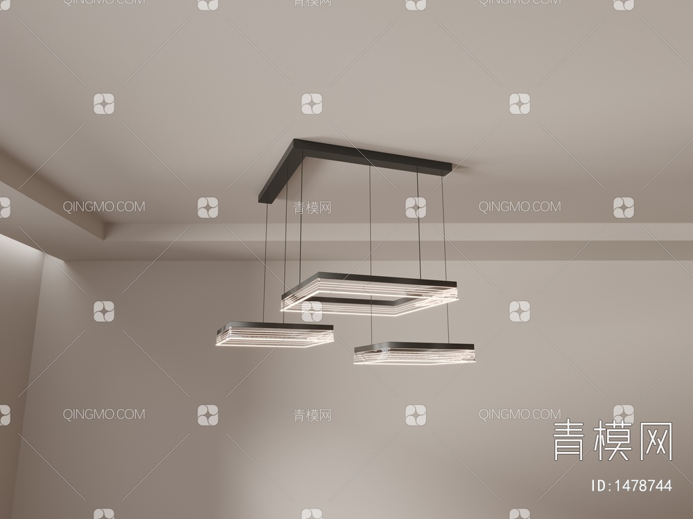 创意吸顶灯 卧室灯 客厅灯 餐厅吊灯组合-VR3D模型下载【ID:1478744】