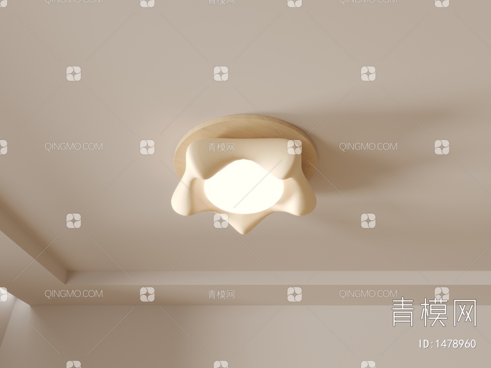 卧室灯 吸顶灯  房间灯 主卧灯 创意客厅灯组合3D模型下载【ID:1478960】