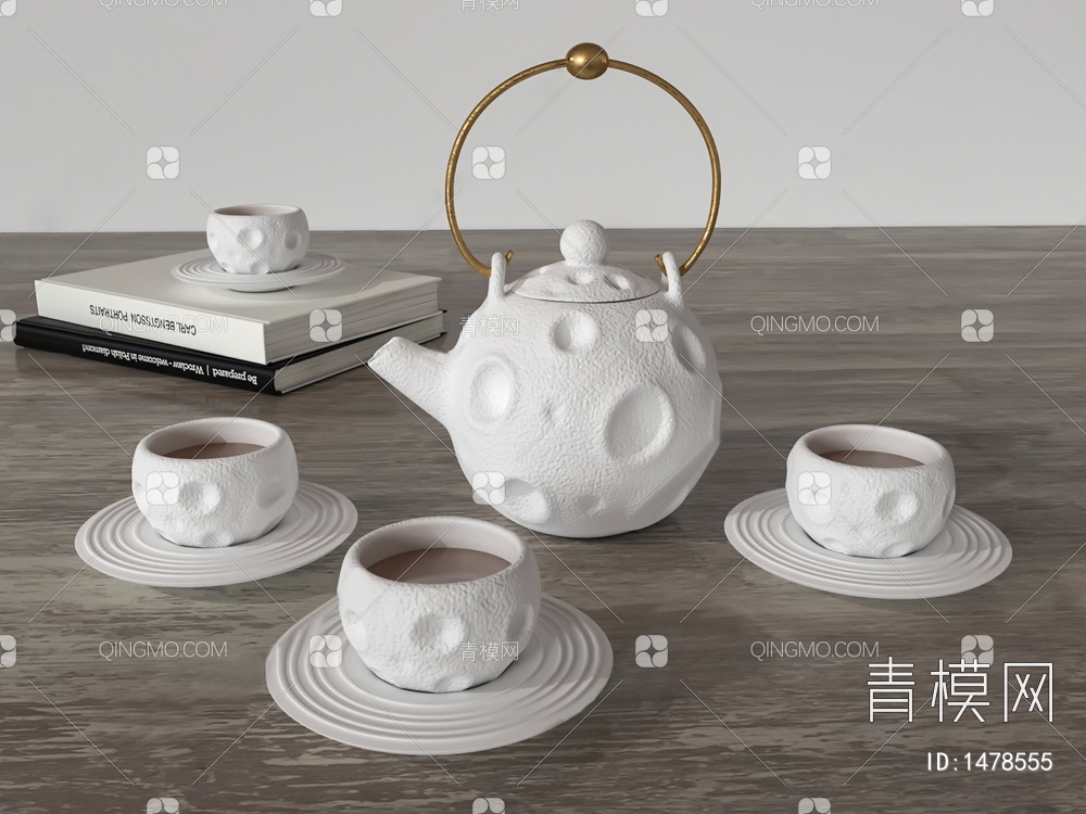 月球造型茶具3D模型下载【ID:1478555】