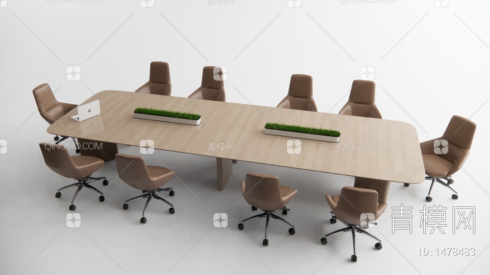 会议桌椅3D模型下载【ID:1478483】