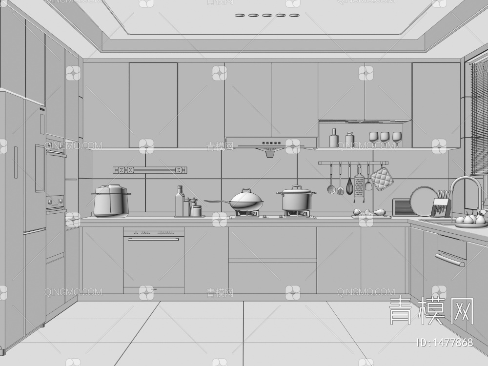 厨房3D模型下载【ID:1477868】
