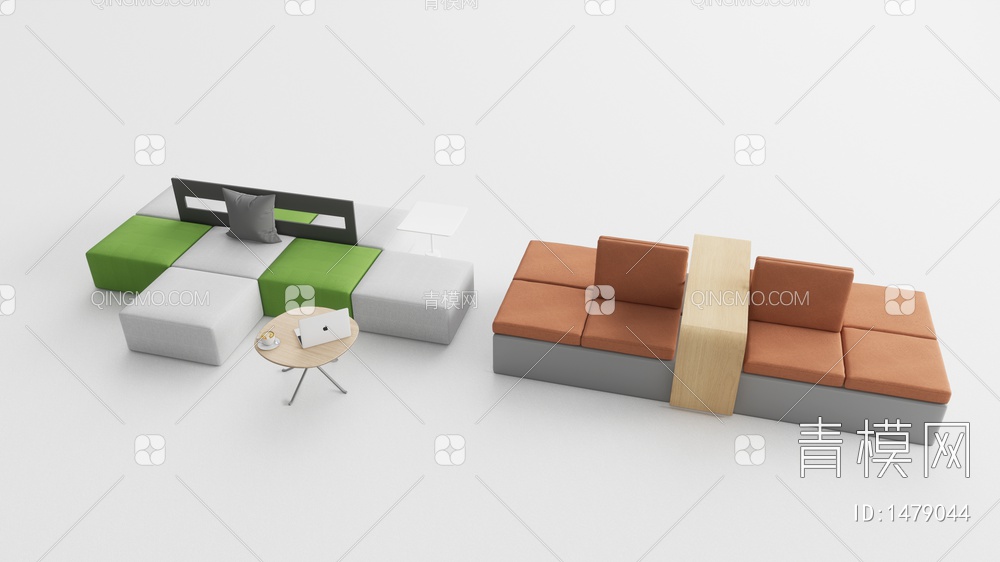休闲沙发组合3D模型下载【ID:1479044】