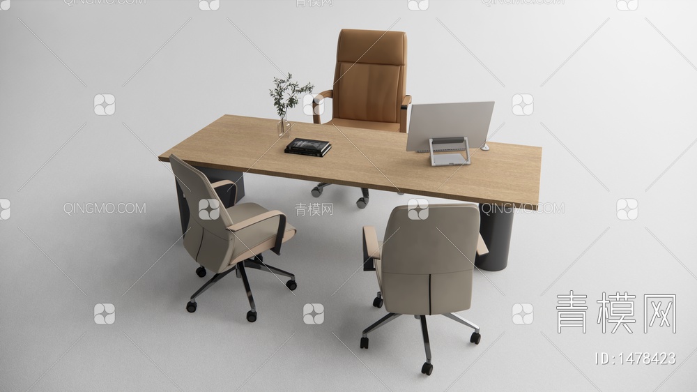 办公桌椅3D模型下载【ID:1478423】