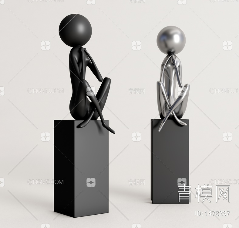 雕塑 室内雕塑装置3D模型下载【ID:1478237】