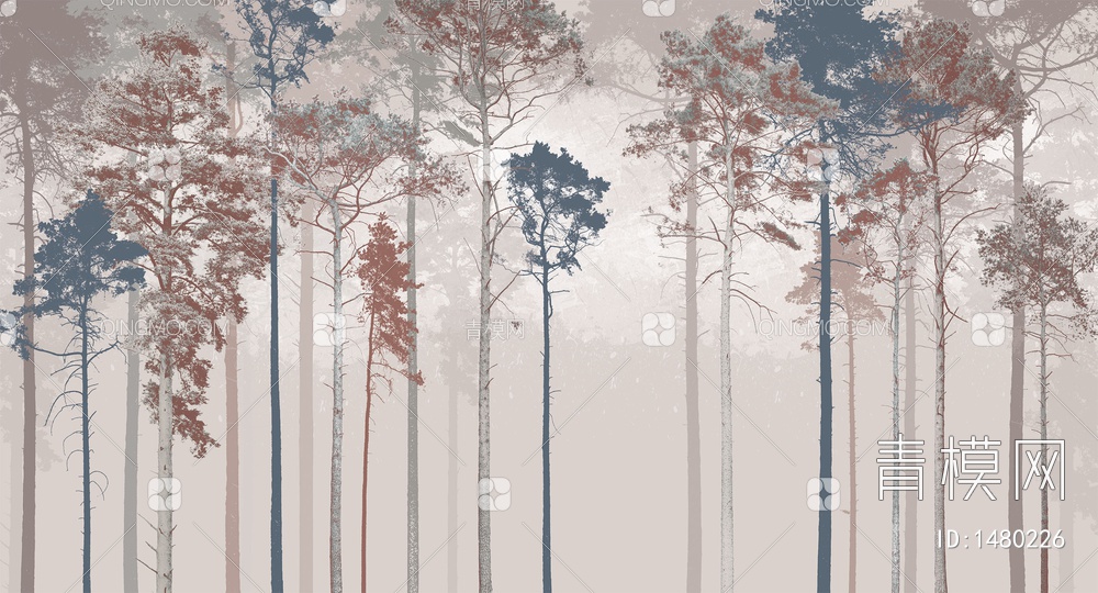 森林壁纸，森林墙纸贴图下载【ID:1480226】