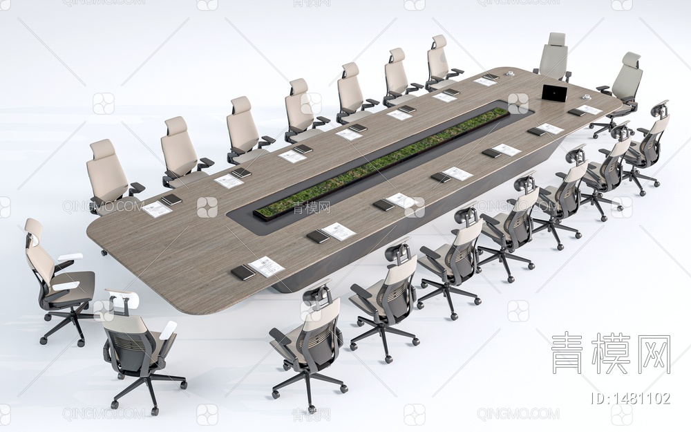 会议桌 办公家具 办公桌椅SU模型下载【ID:1481102】