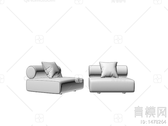 minotti单人沙发 休闲沙发3D模型下载【ID:1478264】