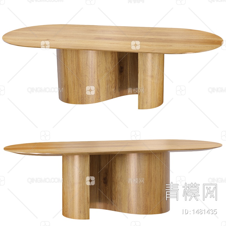 Table Infinity实木茶几3D模型下载【ID:1481435】