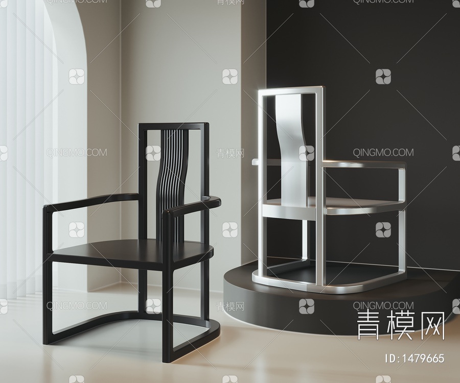 单椅3D模型下载【ID:1479665】