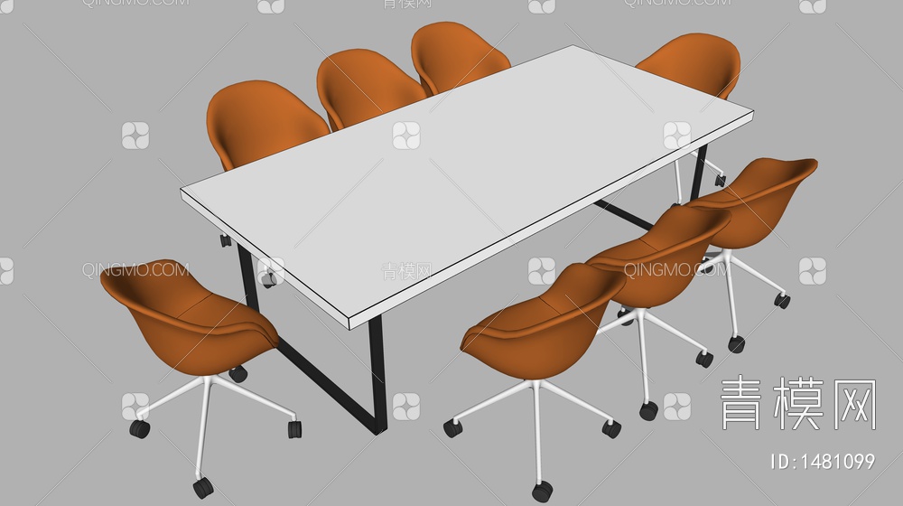 会议桌 办公家具 办公桌椅SU模型下载【ID:1481099】