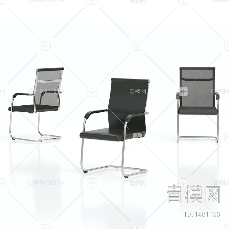 弓形会议椅3D模型下载【ID:1481150】