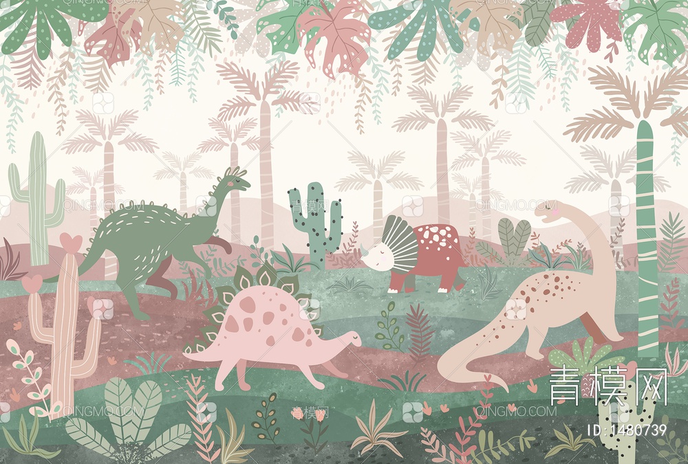 动物壁纸，儿童壁纸，森林壁纸贴图下载【ID:1480739】