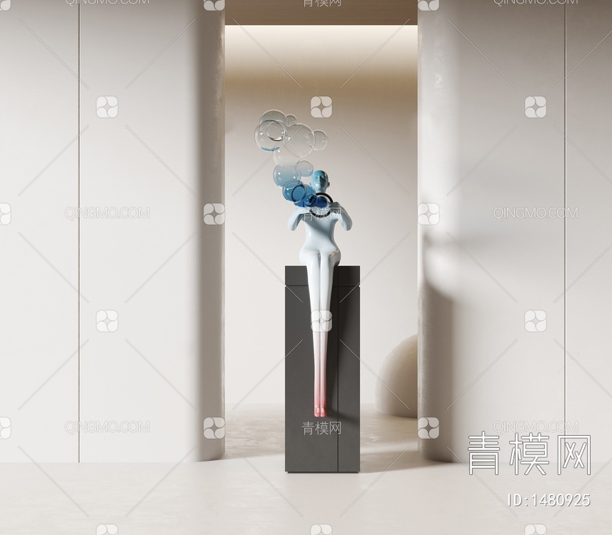 人物雕塑3D模型下载【ID:1480925】