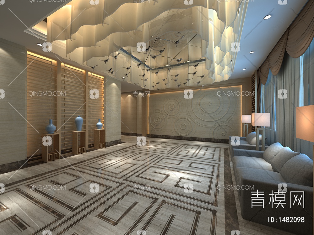 酒店大堂3D模型下载【ID:1482098】