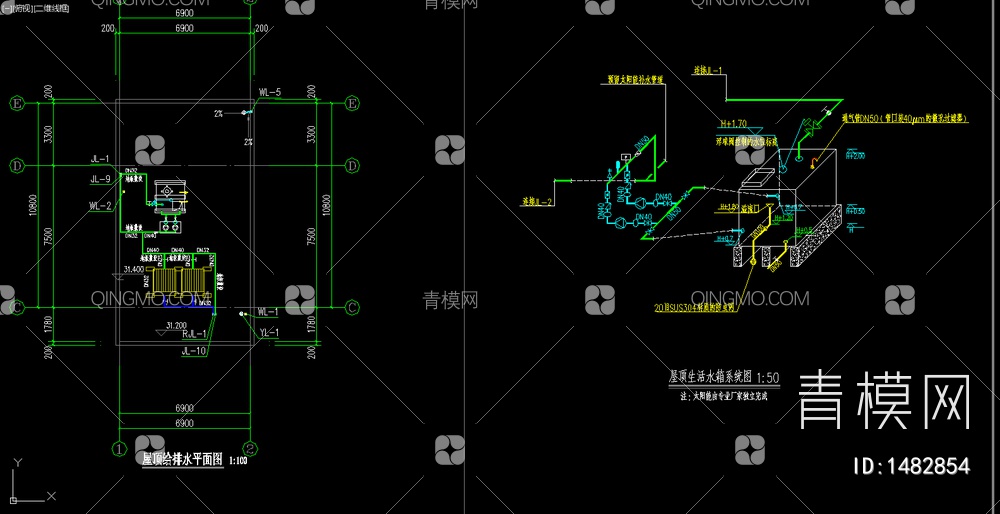 住宅给排水 施工图【ID:1482854】