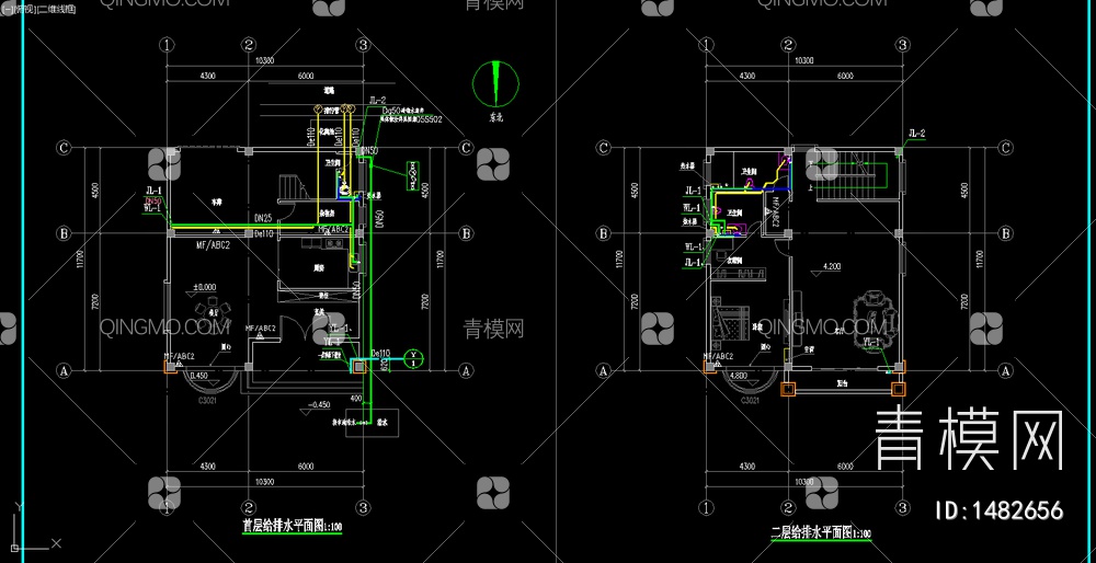 住宅给排水 施工图【ID:1482656】