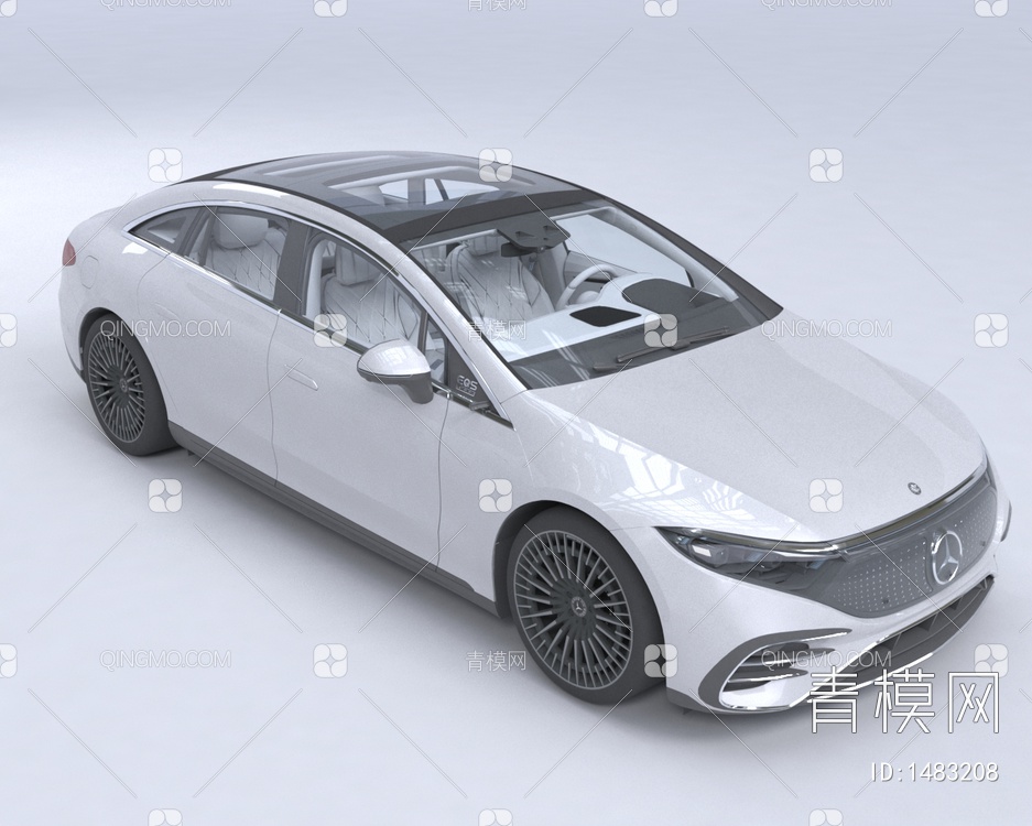 2023款奔驰EQS580轿车汽车3D模型下载【ID:1483208】
