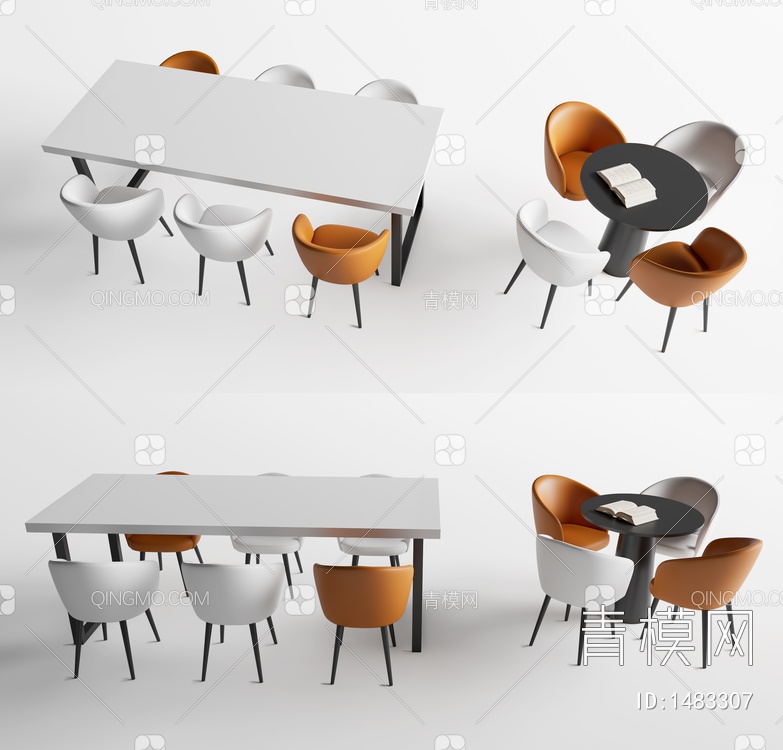 休闲桌椅3D模型下载【ID:1483307】
