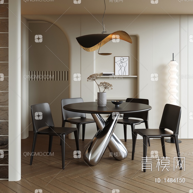 餐桌 餐椅 桌子 饰品 摆件3D模型下载【ID:1484150】