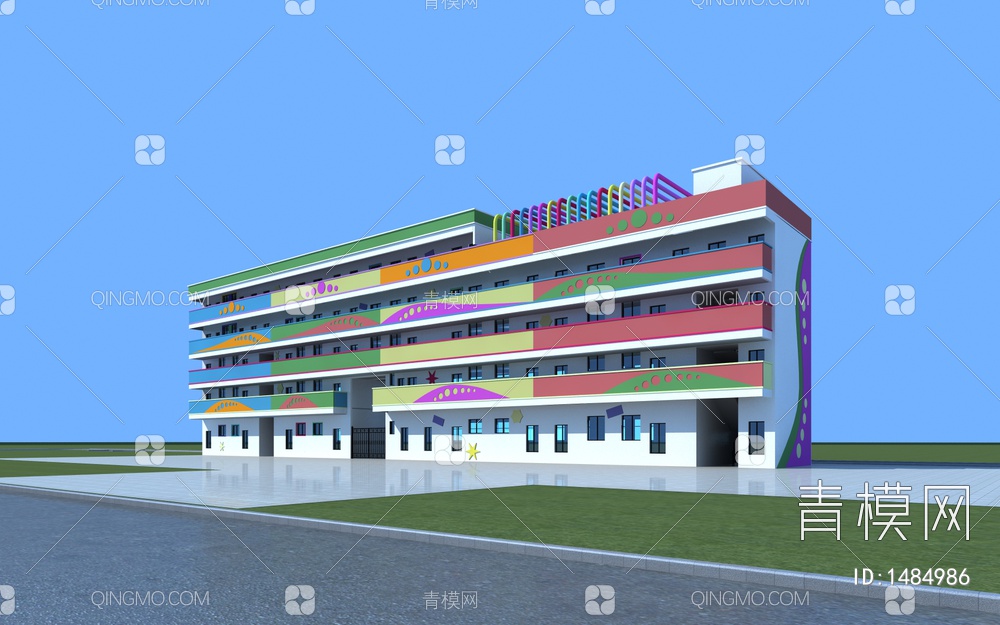 学校建筑3D模型下载【ID:1484986】